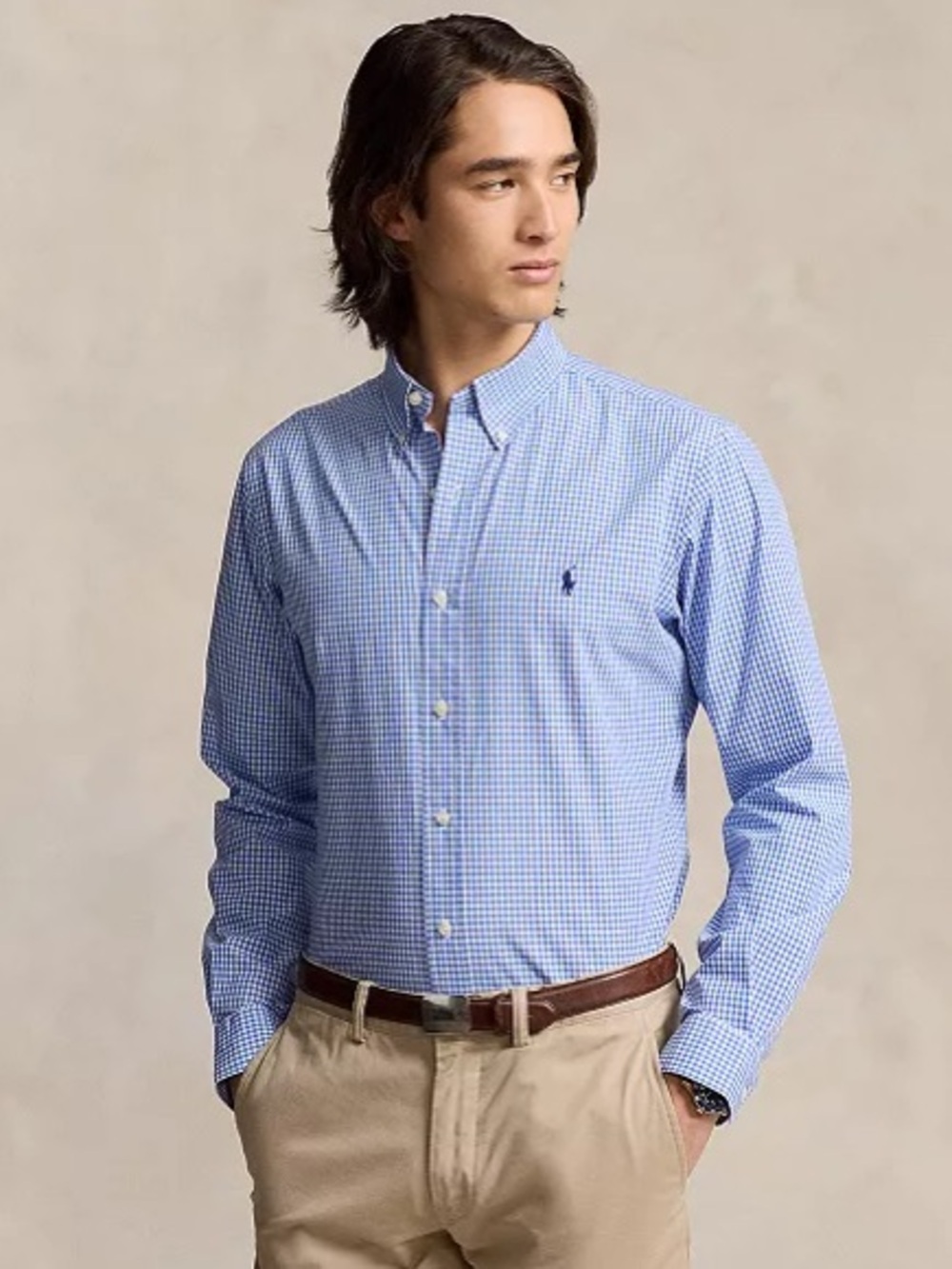 Ralph Lauren Slim Fit Plaid Button Down Shirt SZ MED